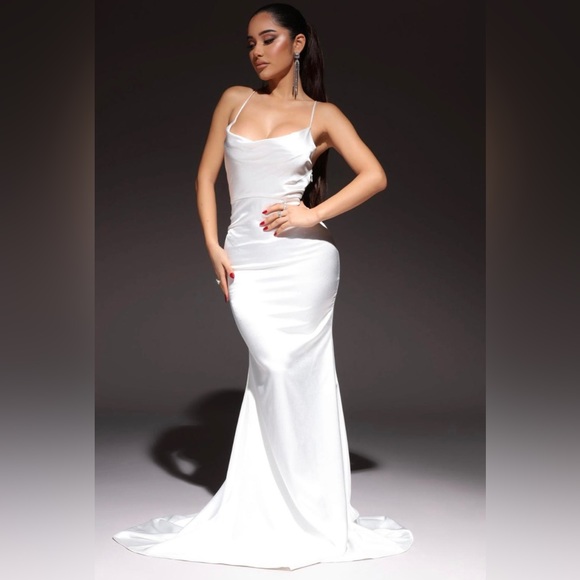 Fashion Nova Dresses & Skirts - Fashion Nova - Angelique Satin Maxi Dress